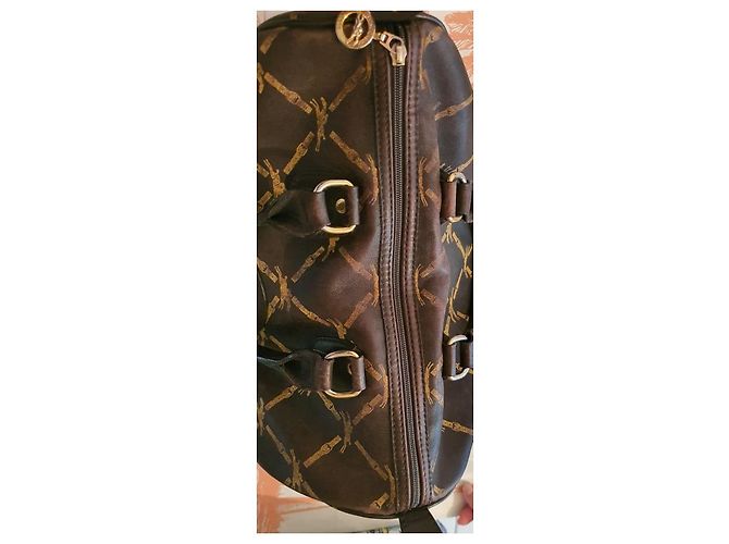 Borsa Bowling Longchamp in Pelle Marrone - vista 3