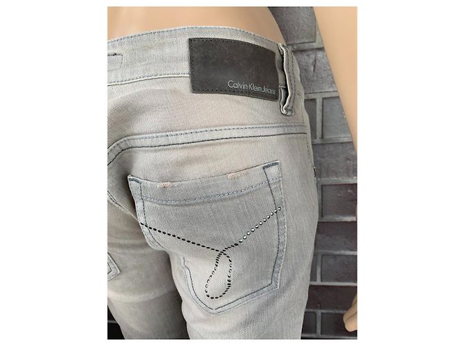 Shorts vaqueros Calvin Klein Jeans Gris - vista 6