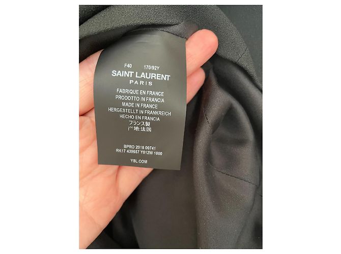 Saint Laurent Schwarzes Viscose Kleid mit Schleife - Ansicht 7