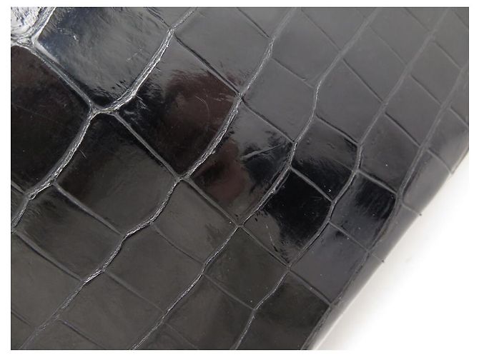 Hermès Kelly 35 in raro coccodrillo per collezionisti Nero - vista 16