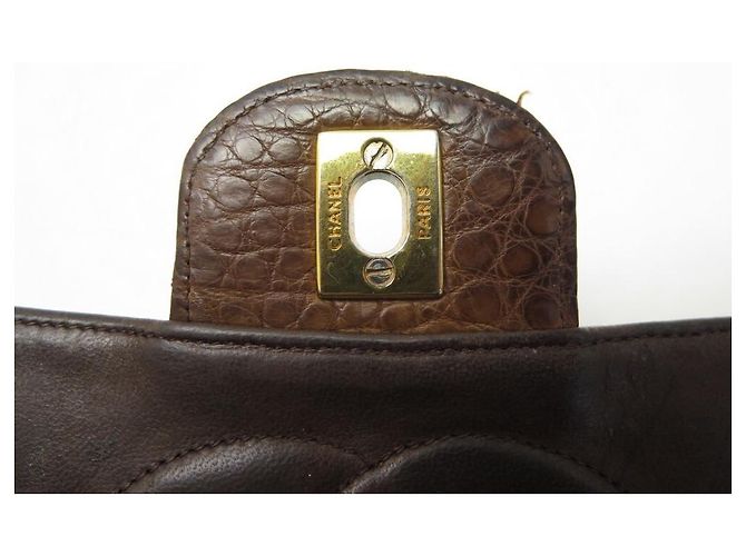 Chanel TIMELESS / CLASSICA BORSA A MANO IN COCCODRILLO Marrone - vista 12