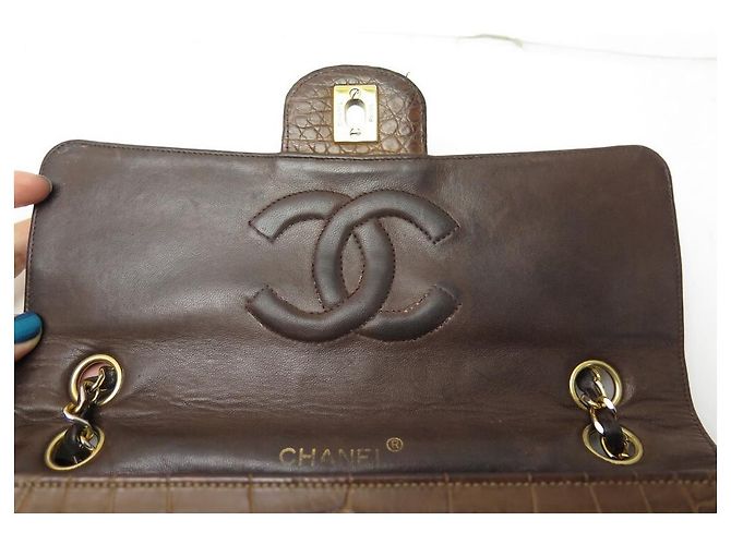 Chanel TIMELESS / CLASSICA BORSA A MANO IN COCCODRILLO Marrone - vista 13