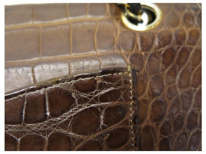 Chanel TIMELESS / CLASSICA BORSA A MANO IN COCCODRILLO Marrone - vista 15