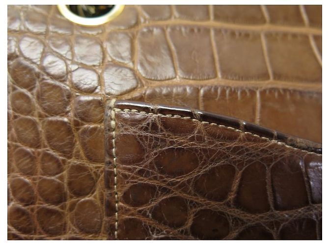 Chanel TIMELESS / CLASSICA BORSA A MANO IN COCCODRILLO Marrone - vista 16