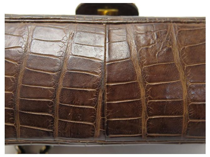 Chanel TIMELESS / CLASSICA BORSA A MANO IN COCCODRILLO Marrone - vista 17