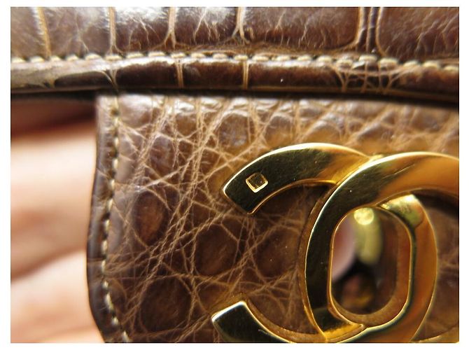 Chanel TIMELESS / CLASSICA BORSA A MANO IN COCCODRILLO Marrone - vista 18