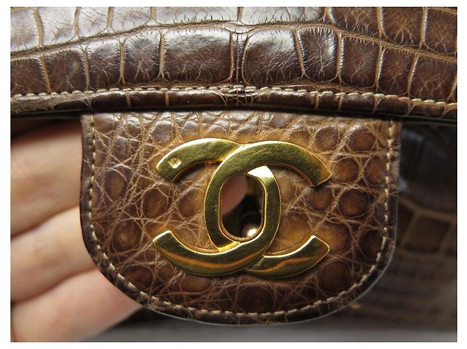 Chanel TIMELESS / CLASSICA BORSA A MANO IN COCCODRILLO Marrone - vista 19