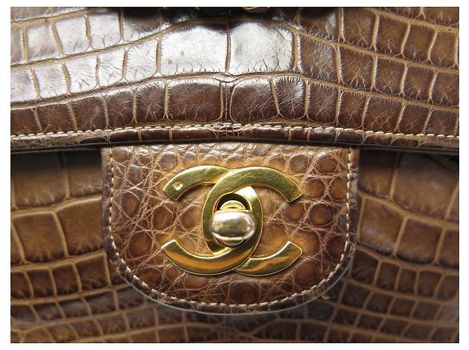 Chanel TIMELESS / CLASSICA BORSA A MANO IN COCCODRILLO Marrone - vista 20