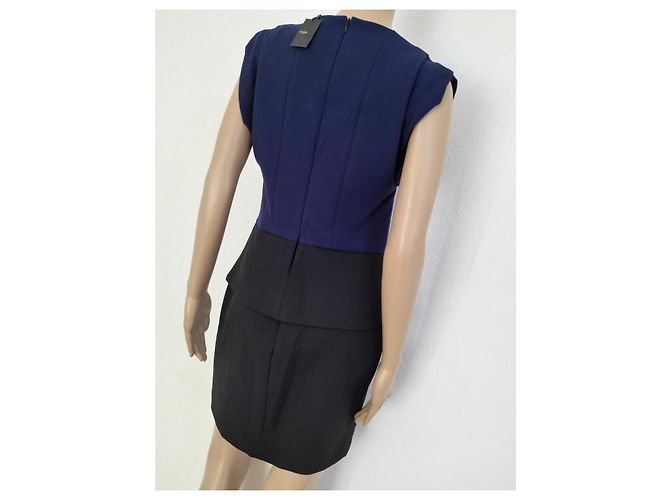 Abito Maje H12SOPRACCIGLIO185 Blu Navy e Nero - vista 3