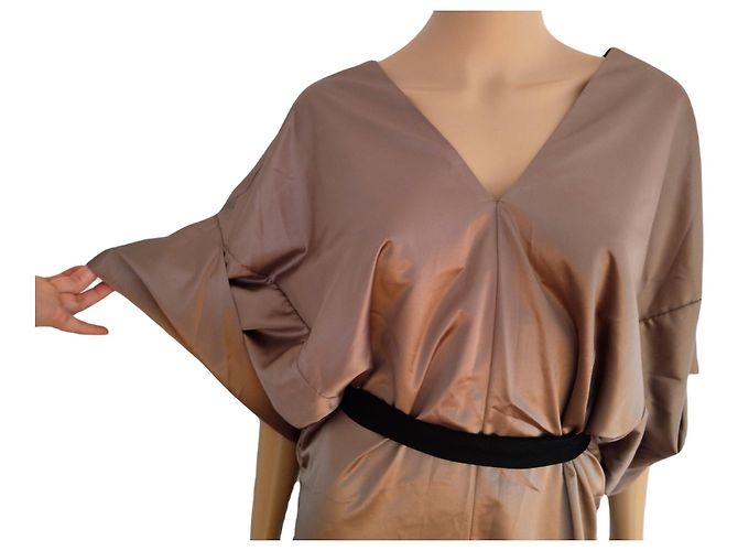 Nuovo abito Maje etichettato BALMORAL modello iridescente beige/bronzo D'oro - vista 4