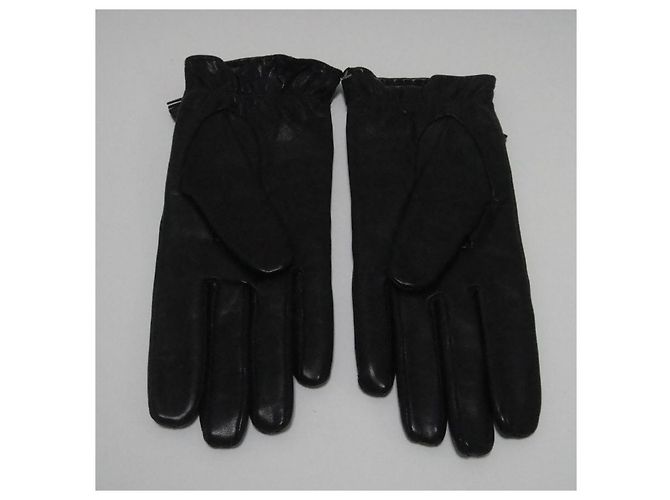 Lancel Premier Flirt Der Klassiker Leder und Kaschmir Handschuhe schwarz - Ansicht 2