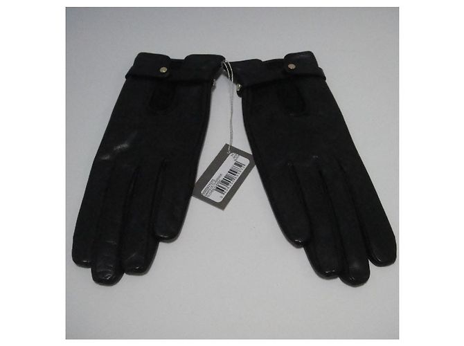 Lancel Premier Flirt Der Klassiker Leder und Kaschmir Handschuhe schwarz - Ansicht 3