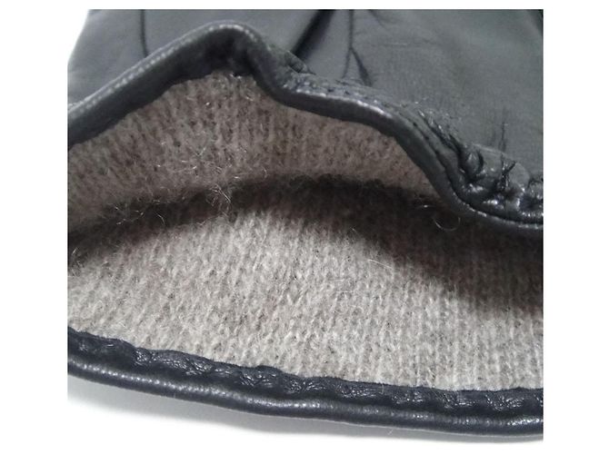 Lancel Premier Flirt Der Klassiker Leder und Kaschmir Handschuhe schwarz - Ansicht 5