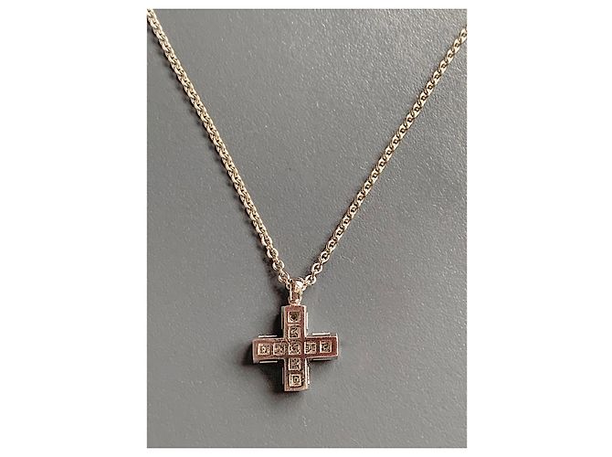 Bulgari Croce Greca con collana - vista 5