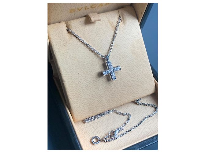 Bulgari Croce Greca con collana - vista 8