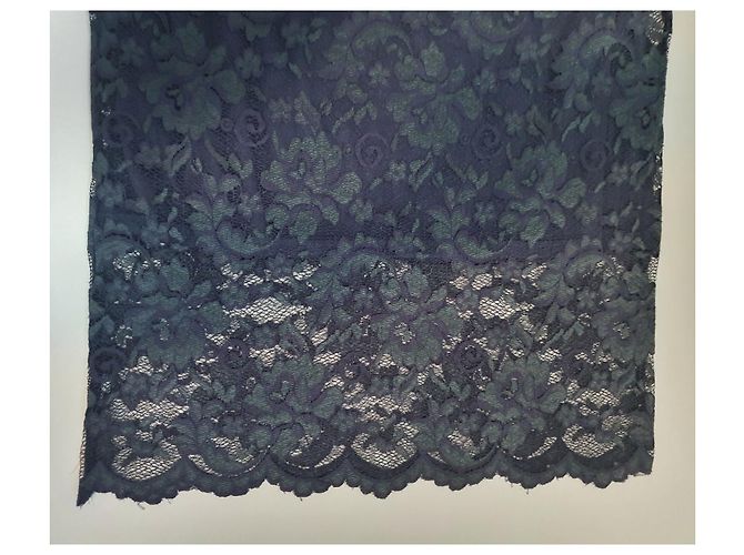 Falda midi de encaje Ganni verde negro - vista 4