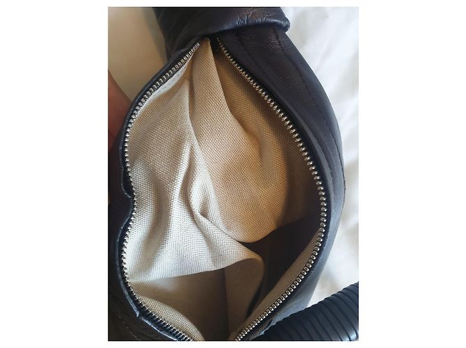Borsa Croissant Lemaire in pelle nera Nero - vista 2