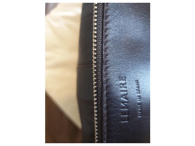 Borsa Croissant Lemaire in pelle nera Nero - vista 4