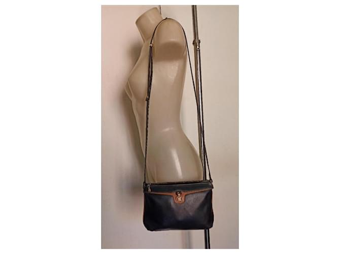 Céline Celine Paris borsa tracolla Beige Blu scuro - vista 2