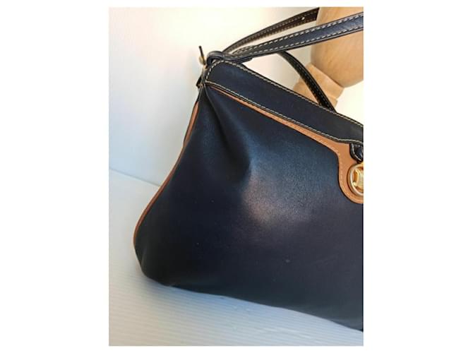 Céline Celine Paris borsa tracolla Beige Blu scuro - vista 8