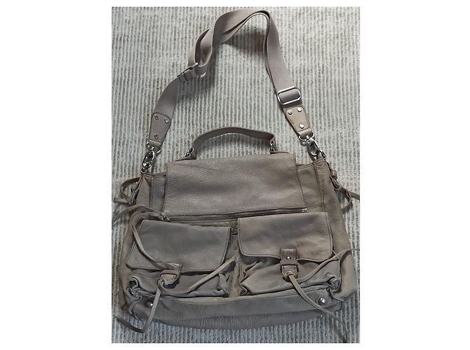 Vanessa Bruno Athe Ledertasche beige - Ansicht 12