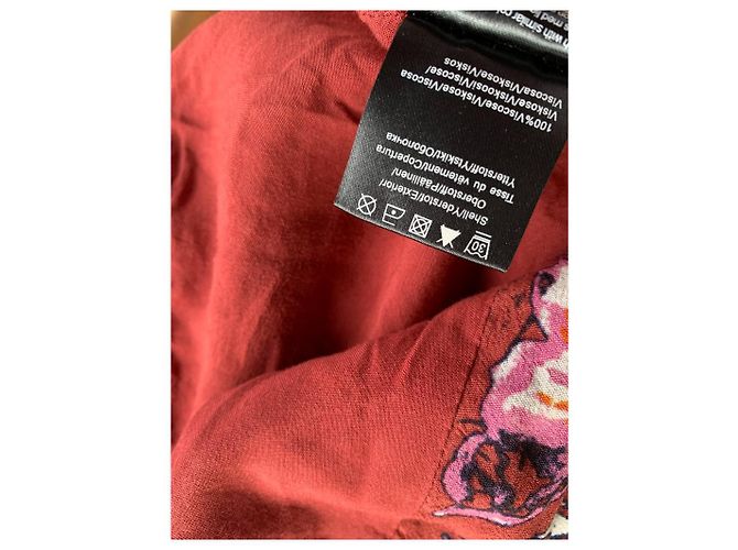 Top a maniche lunghe Gestuz Mary stampa floreale rosso scuro Bordò - vista 5