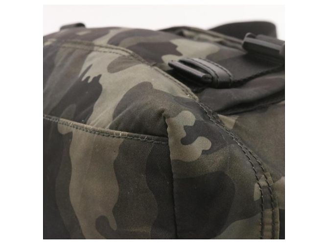 PRADA Borsa a tracolla Camouflage Nylon Grigio Auth ar4613 - vista 10