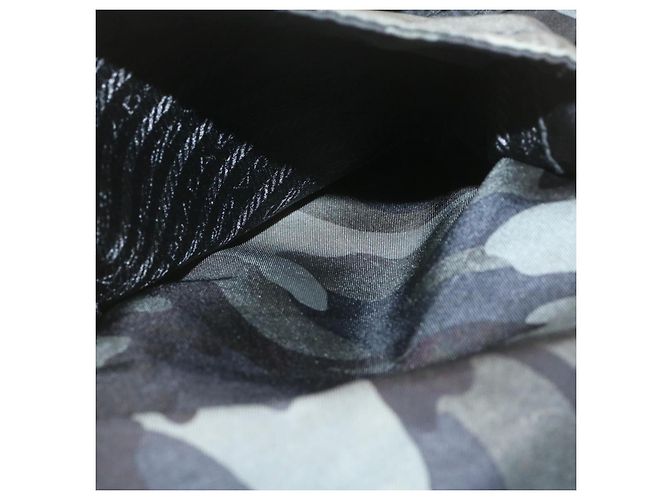 PRADA Borsa a tracolla Camouflage Nylon Grigio Auth ar4613 - vista 13