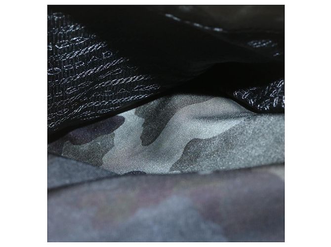 PRADA Borsa a tracolla Camouflage Nylon Grigio Auth ar4613 - vista 14