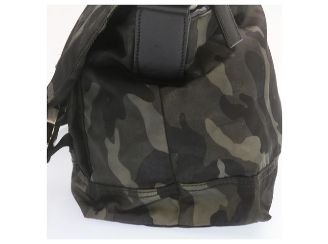 PRADA Borsa a tracolla Camouflage Nylon Grigio Auth ar4613 - vista 4