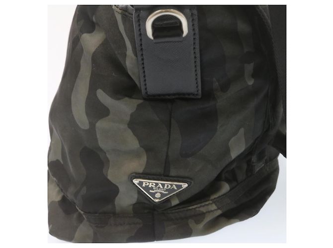 PRADA Borsa a tracolla Camouflage Nylon Grigio Auth ar4613 - vista 5