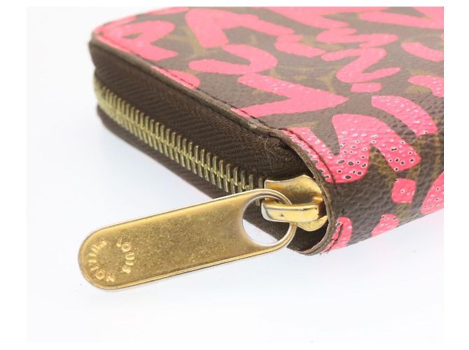 Zippy LOUIS VUITTON Portafoglio con zip e monogramma Graffiti Rosa M93710 LV Auth ar4814 - vista 10