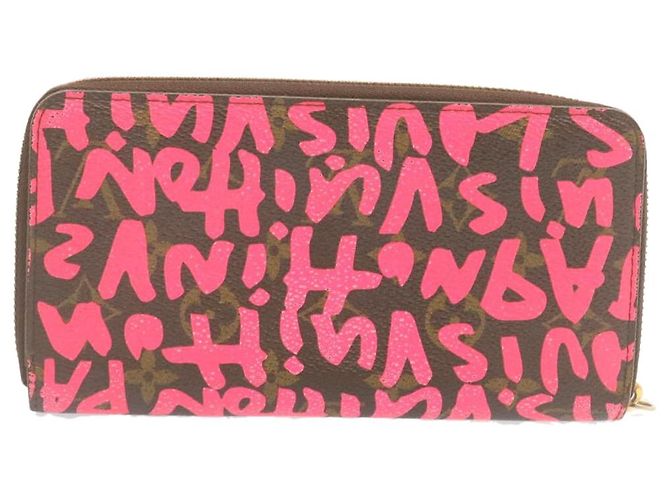 Zippy LOUIS VUITTON Portafoglio con zip e monogramma Graffiti Rosa M93710 LV Auth ar4814 - vista 3