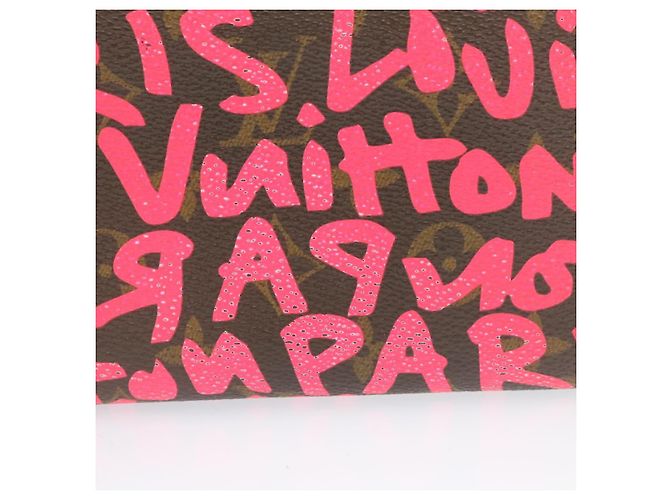 Zippy LOUIS VUITTON Portafoglio con zip e monogramma Graffiti Rosa M93710 LV Auth ar4814 - vista 4