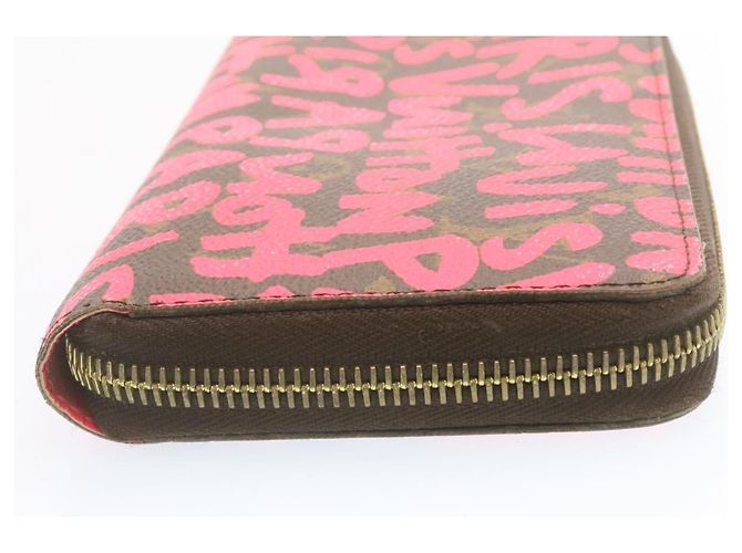 Zippy LOUIS VUITTON Portafoglio con zip e monogramma Graffiti Rosa M93710 LV Auth ar4814 - vista 7