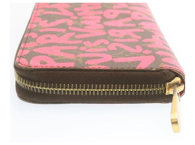 Zippy LOUIS VUITTON Portafoglio con zip e monogramma Graffiti Rosa M93710 LV Auth ar4814 - vista 8