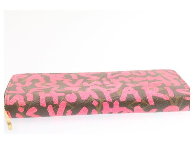 Zippy LOUIS VUITTON Portafoglio con zip e monogramma Graffiti Rosa M93710 LV Auth ar4814 - vista 9