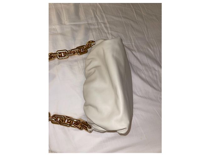 Borsa a catena Bottega Veneta in pelle Eggshell Bianco sporco - vista 4