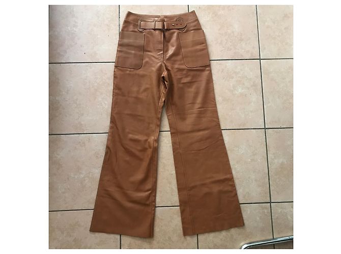 Hermès Pantalones, polainas Castaño - vista 3
