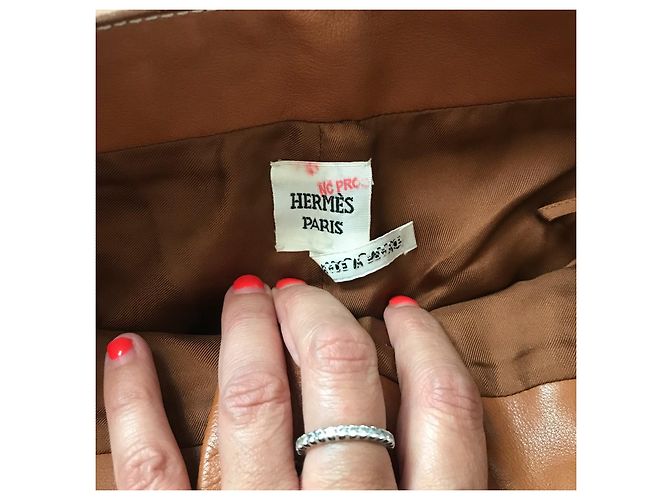 Hermès Pantalones, polainas Castaño - vista 5