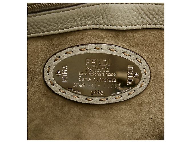 Fendi Selleria Ledertasche in Grau - Ansicht 6