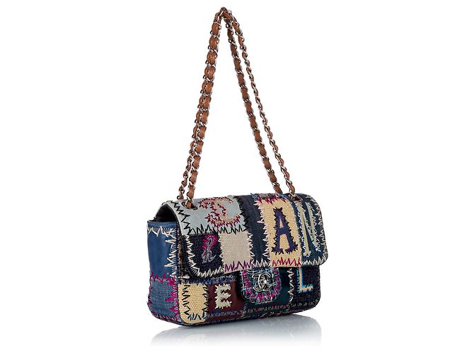 Bolsa de retalhos Chanel Multi CC Turnlock Tweed Multicor - vista 2