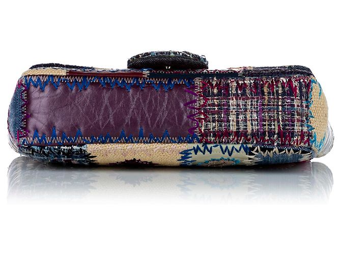 Bolsa de retalhos Chanel Multi CC Turnlock Tweed Multicor - vista 4