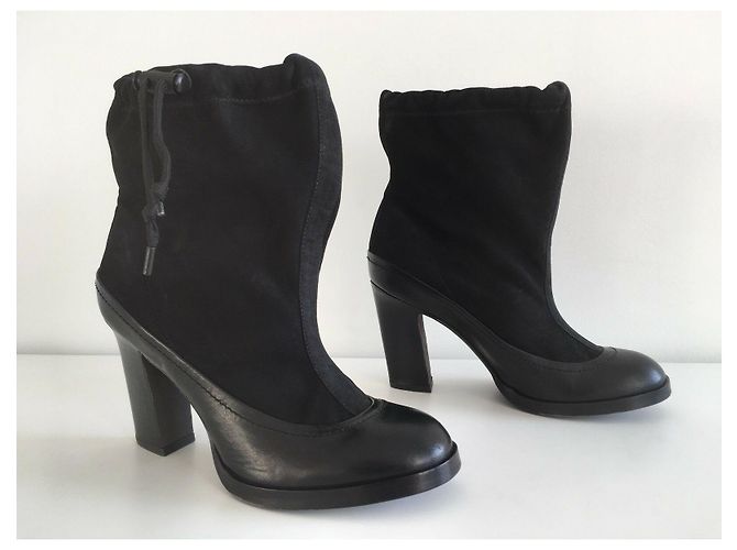 Stivaletti Rag & Bone Holt in pelle e nabuk neri Nero - vista 3