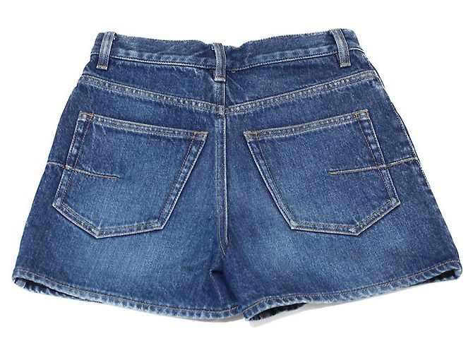 Christian Dior STONE BLUE COTTON DENIM DIOR SHORTS - vista 2