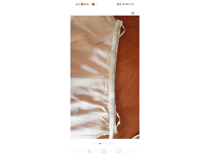 Falda Chanel de seda beige - vista 10