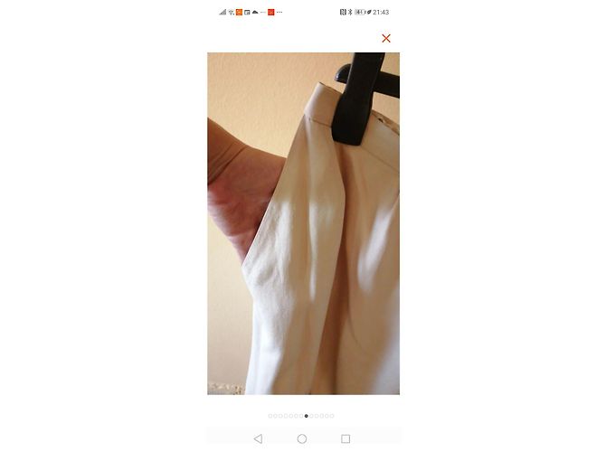 Falda Chanel de seda beige - vista 7