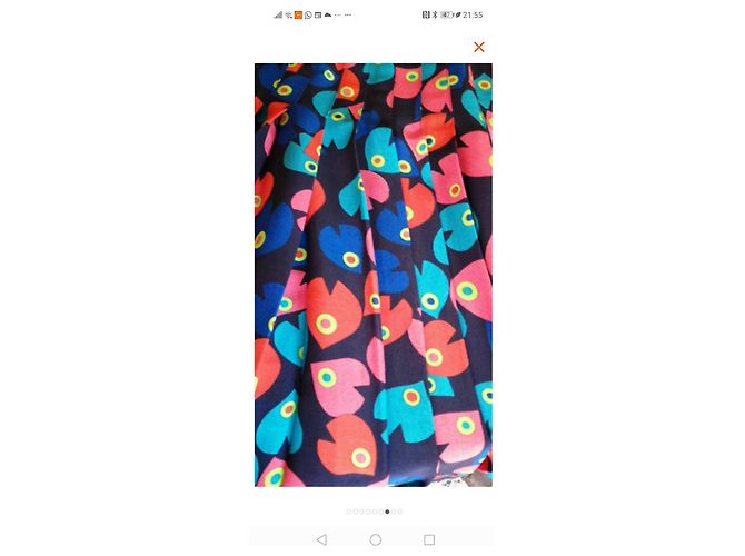Gonna in seta multicolore Jean Louis Scherrer - vista 3