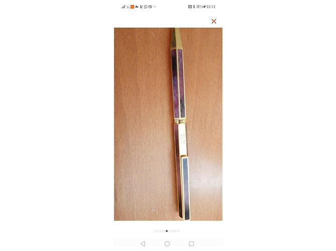 Penna a sfera Celine Daoust placcata oro rosso scuro Bordò - vista 5