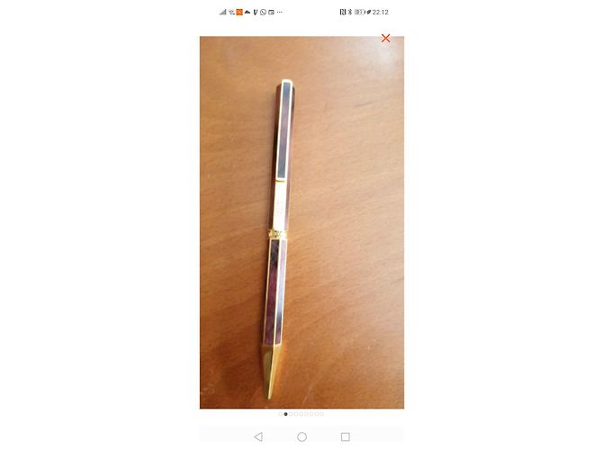 Penna a sfera Celine Daoust placcata oro rosso scuro Bordò - vista 8